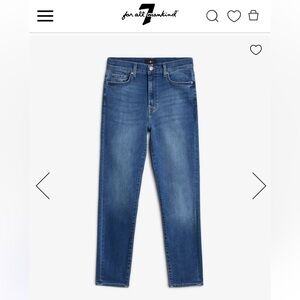 7 For All Mankind Women's Classic Blue Skinny Jeans